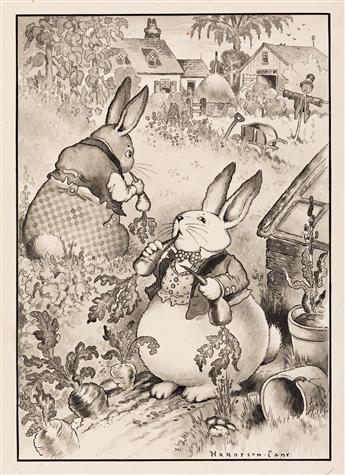 HARRISON CADY (1877-1970) With Peter he made visits to the garden. [CHILDRENS / RABBITS]
